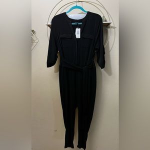 Black romper jumpsuit pockets